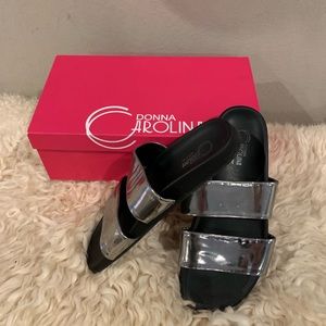 Donna Carolina Metallic Slide Sandal